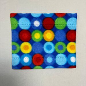 Colorful Fleece Reversible Tube Infinity Scarf  Polka Dot Pattern Winter
